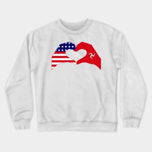 We Heart USA & Isle of Man Patriot Flag Series Crewneck Sweatshirt